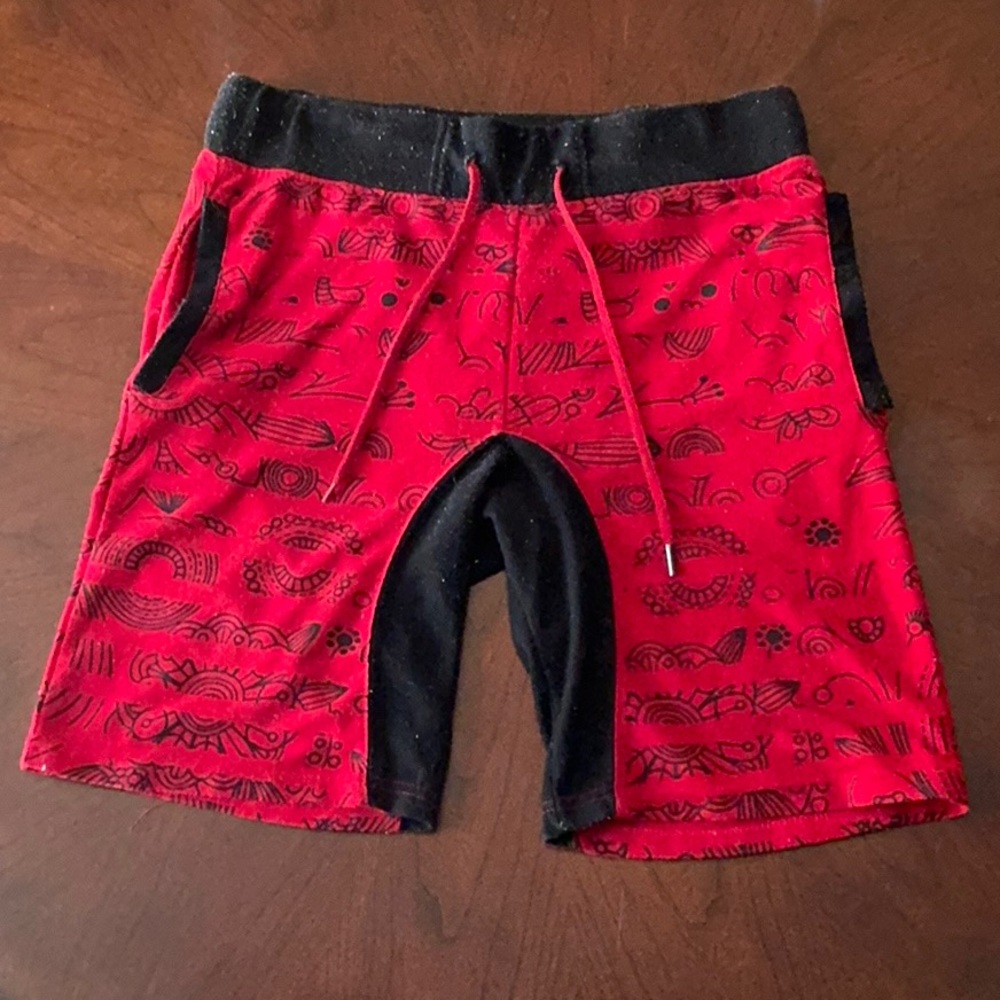 Stylish Red and Black Men's Shorts